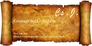 Csongrádi Júlia névjegykártya