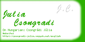 julia csongradi business card